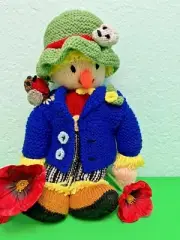 Crocheted Handmade Wizard of Oz Scarecrow Doll L. Frank Baum Super Adorable
