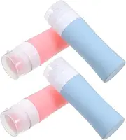 EPIGEIST 4Pcs Silicone Travel Bottles Refillable Leakproof Containers for Toiletries for Camping Gym and Business Trips Portable Durable Design