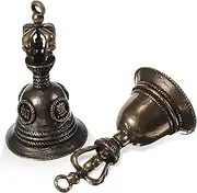 ERINGOGO 2pcs Bell Jewelry Key Hooks Necklace Bracelet Gemstones Tour Rings Spinner Clasps Kit Chime Beads Cord Charms Chain Door Bag Ornament Brass