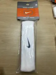 Vintage Nike Swoosh White With Black/Light Blue Swoosh Headband - New