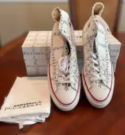Converse Chuck 70 Hi Grid JW Anderson White Black Insign Mens 9 Sneakers 160808C