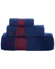 Brooks Brothers Fancy Border 3pc Towel Set