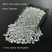 3 Troy Oz Silver Granule Nuggets Pure Fine Grade .999 Fine Bullion 93.30 gr