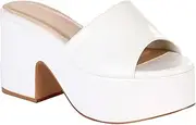 [Fun Costumes] Women's White Mule Disco Shoes | Costume Shoes Size 8