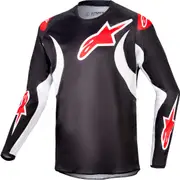 Alpinestars Racer Lucent Youth Motocross Jersey, black-white, Size L for Men Black White
