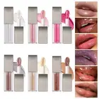Flash Lip Glaze Large Brush Head Pearlescent Lip Gloss 6 Colors Moisturizing