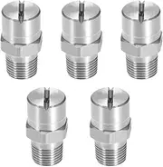 5 Pack Flat Fan Spray Tip, Stainless Steel Cleaner Nozzle - 1/8" Male Thread - 40 Degree 2mm Orifice - High Pressure Fan Nozzle for Pressure Washers