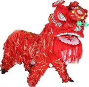 BEPABDFBD Lion Dance Prop Lion,Chinese Lion Dance Traditiona Chinese Lion Dance Head Performance Props Dragon Dance Chinese Traditional Festival Silk Dragon Dance Outdoor Sports Lion Dance