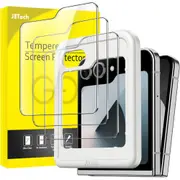 JETech Samsung Galaxy Z Flip 6 Front Screen Protector, Tempered Glass Film with Easy Installation Tool, Case-Friendly, HD Clear, 3-Pack