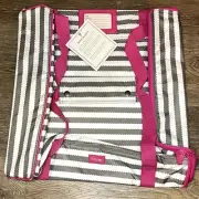 NWT Thirty-One Casserole Carrier - Candy Stripes with Hot Pink Trim