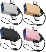 BELLIFFY 4PCS Type C to USB Adapter Durable for Fast Data Transfer Portable