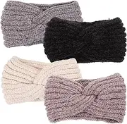 Lurrose Knit Headband 4Pcs Handmade Headbands Creative Durable Practical Handmade Headbands Knitted Wool Headbands Hair Band for Women for Women Outdoor Ladies Knitted Headband