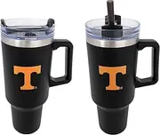 Desert Cactus University of Tennessee UT Knoxville Volunteers Vols Large Insulated Stainless Steel Handle Lid Straw Reusable Double Walled Cup Hot Cold Drinkware (40oz Ounce Rally Tumbler Design F)