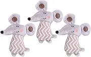3pcs Plush Cat Mouse with Big Ears Interactive Catnip Filled Mice for Mental Stimulation Durable Cat Teaser Safe Fun Playing Props