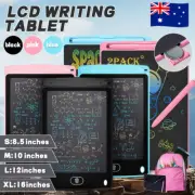 8.5/10/12/16" LCD Writing Tablet Drawing Board Colorful Handwriting Pad Kids AU