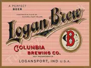 Logan Brew Beer Label 18" x 24" Metal Sign