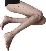 [CATOR] Fishnet Tights Black High Waist Stockings Tights Sexy Fishnet Stockings for Women Heart Style
