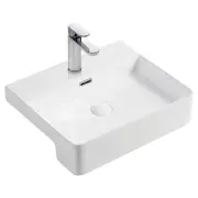Petra Semi-Recessed Basin, Gloss White