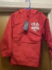 Tommy Hilfiger, Boys' Quarter-Zip Pullover Raincoat, Red, 5