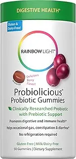 Rainbow Light - Probiolicious Probiotic Gummies - Supports Digestion And Gastrointestinal Health - 50 Count