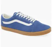 Vans Low Pro Old Skool Gum Sole Blue Suede Womens 7.5 Men’s 6 Lace Up Sneaker