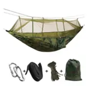 Portable Sleeping Hanging Bed Hammock w/ Bug Mosquito Net Outdoor Travel Camping