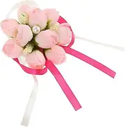 [LIFKOME] 10pcs Delicate Wrist Flower Decor for Wedding Elegant Bridesmaid Wristlet Bracelet Creative Simulation Flower Corsage for Bride Reusable Charming Accessory