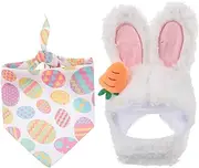 Totority 2pcs Clothes Set Spring Party Supplies Outdoor Patio Yard Goose Costume Bandana Rabbit Hat Headband Bunny Goose Clothes Lawn Goose Decoration Plush