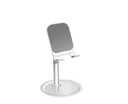 Desktop Aluminum Mobile Phone Computer Bracket Tablet Mobile Phone Holder Rotatable Bracket-Silver