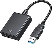 ABLEWE USB to HDMI Adapter, USB 3.0/2.0 to HDMI Audio Video Adapter, HD 1080P Video Graphics Cable Converter for PC, Laptop, HDTV TV, Compatible with Windows XP/10/8/7