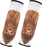 GAIREG Highland Cow Head Face Car Seat Belt Cover Backpack Strap Covers Soft
