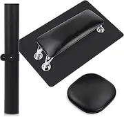 Nail Arm Rest for Acrylic Nails with Table Mat Elbow Pad, Microfiber Leather Nail Hand Elbow Rest Stand for Nails, Soft Hand Pillow Cushion Set, Sponge Nail Pillow for Salon Nail Art Tech Use (Black)