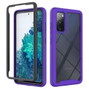 MCC Shockproof Case Samsung Galaxy S20 FE Fan Edition Clear Back Cover [Purple]