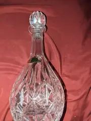 Magnificent MOUTH BLOWN HAND CUT DECANTER 24% LEAD CRYSTAL Xmas, Wed, Bday