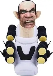 Skibidi Toilet Plushies Titan Drill Man Skibidi Toilet Pillows for Kids & Adults Black and Yellow Skibidi Toilet King