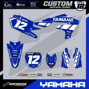 YAMAHA MOTOCROSS GRAPHICS CUSTOM MX GRAPHICS DECAL KIT YZ YZF SPEED BLU