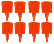 (8 Pack) Iconikal Beach Sand Coaster Cup and Beverage Holder Set, Orange