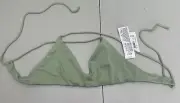 RVCA Women's Green Solid Lurex Crossback Bikini Top Size L/12