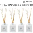 4 x Tilley Reed Diffusers SANDALWOOD & BERGAMOT 150ml Authentic