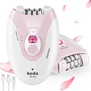 Epilator for Women, Epilators with LED Light, Dual Speed Hair Removal Device, Facial Hair Removal Women, Cordless, Epilators Hair Removal Rechargeable, for Epilator Bikini, Face, Arm, Legs, Armpits