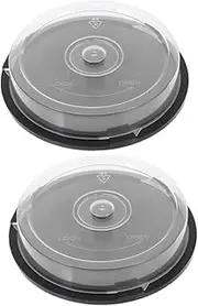 Cd Storage Box Dvd Storage Container Empty Bucket 2pcs Set Pp Material Protect Your Discs