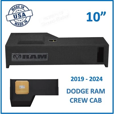 Dodge Ram Crew Cab 1500 2023 10" Solo Baric Sub Box Subwoofer Enclosure