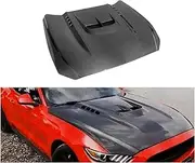 hood vents， REAL CARBON Front Hood Bonnet Engine Cover Body Kit Compatible For Mustang 2015-2017