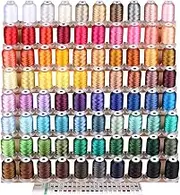 New brothread 80 Spools Janome Colours Polyester Machine Embroidery Thread Kit 500M Each Spool - NewColours Assortment