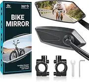 MAGICYCLE Bike Side Mirror 1 Pair, Handlebar Rear View/E-Bike Mirrors, 360 Degree Adjustable Rotatable Bicycle Mirrors, Safe Wide Angle HD Glass
