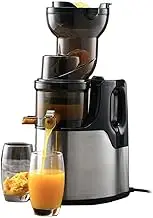 150W Cold Press Juicer Machine, 43RPM Slow Masticating Juicer with 100mm Feed Chute, Portable Pomace Separation Juicer, High Juice Yield, for Fruits Vegetables 100mm Feed Chute