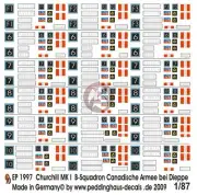 Peddinghaus 1/72 Canadian Churchill Tank Markings B Squadron in Dieppe Raid 1997