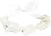 ORFOFE 2 Pack Headwrap Adorable Flower Hair Band Delicate Lace Headband for Girls (random Colors)
