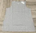 Sonoma Women's Gray Organic Muscle Tank Tunic Top Plus Size Sleeveless Top