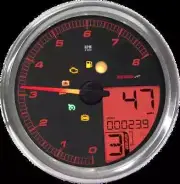 Koso Chrome Speedometer Tachometer for Harley Road King CVO 14